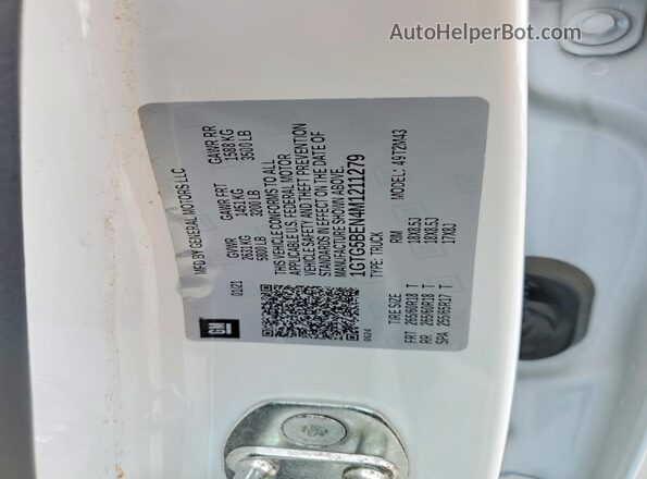 1GTG5BEN4M1211279 2021 GMC CANYON Белый Вид подкапотного пространства