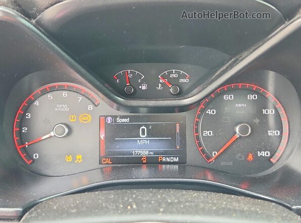 1GTG5CE30G1363729 2016 GMC CANYON Pink Вид щитка приладів
