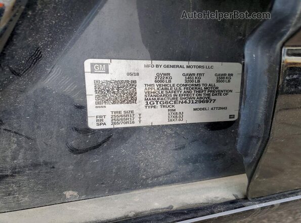 1GTG6CEN4J1296977 2018 GMC CANYON Black Вид підкапотного простору