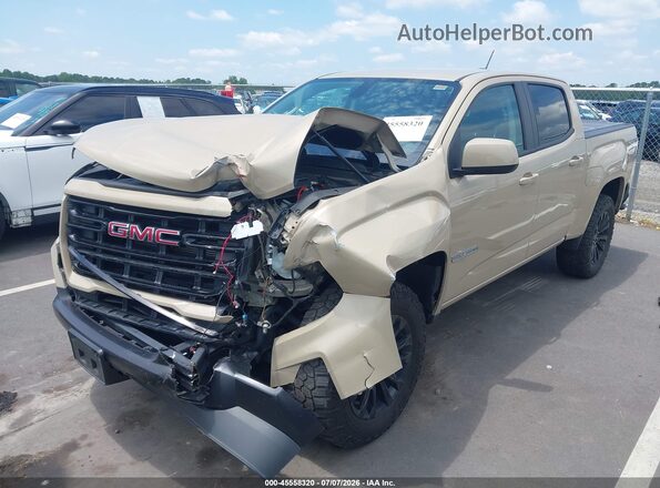 1GTG6CEN8M1173302 2021 GMC CANYON Tan Առջևի ձախ երեք քառորդ տեսարան