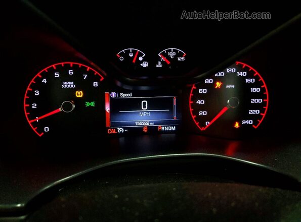 1GTG6DE38G1335762 2016 GMC CANYON Gray Вид щитка приладів