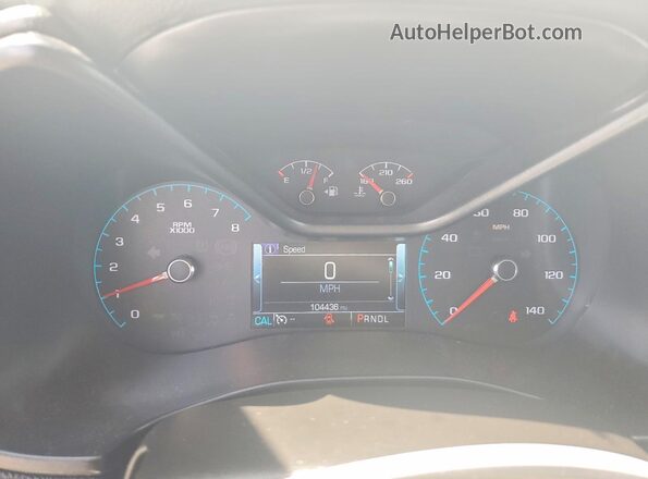 1GTG6DEN3J1207857 2018 GMC CANYON White Вид щитка приладів