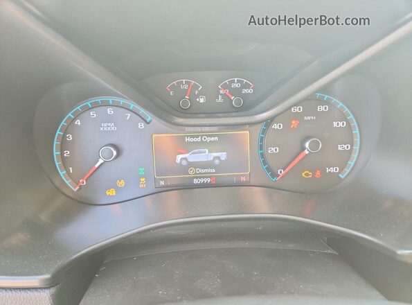 1GTG6EEN2M1162775 2021 GMC CANYON Черный Вид щитка приборов