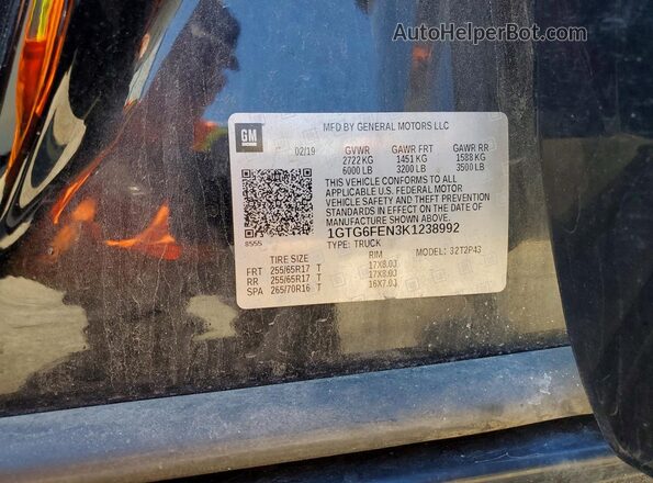 1GTG6FEN3K1238992 2019 GMC CANYON Black Вид підкапотного простору