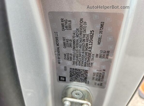 1GTH5BEA3L1204825 2020 GMC CANYON Silver Вид підкапотного простору