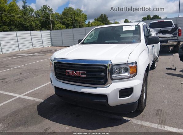 1GTH5BEA9J1130596 2018 GMC CANYON White Widok zestawu wskaźników