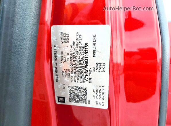 1GTH6CEN6J1293759 2018 GMC CANYON Burgundy Engine compartment view
