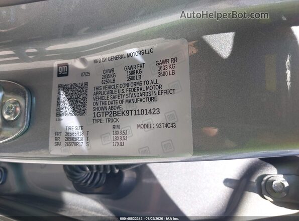1GTP2BEK9T1101423 2026 GMC CANYON Silver Շարժիչի բաժամունքի տեսք