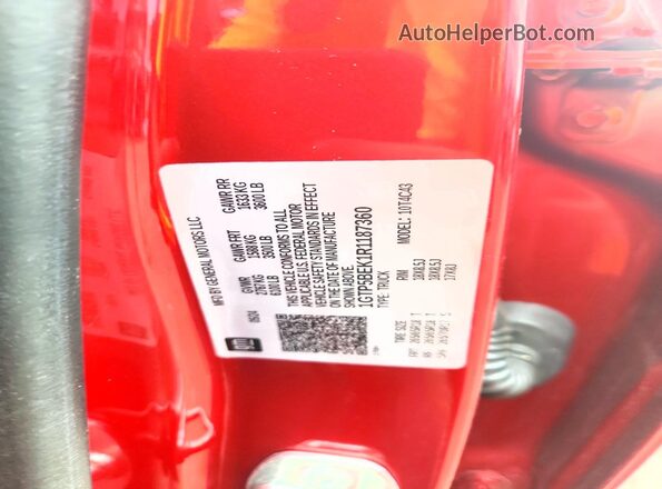 1GTP5BEK1R1187360 2024 GMC CANYON Red Вид підкапотного простору