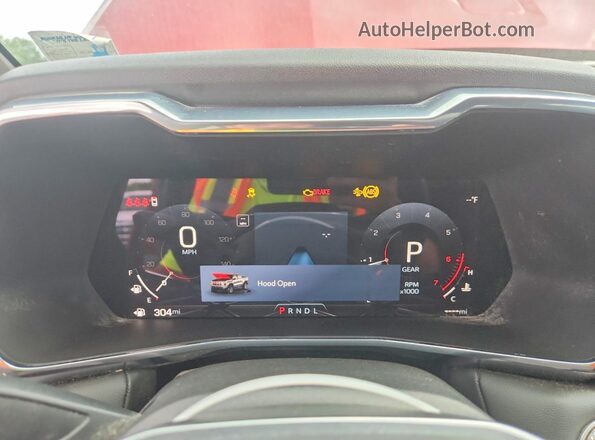 1GTP5BEK1R1187360 2024 GMC CANYON Red Вид щитка приладів