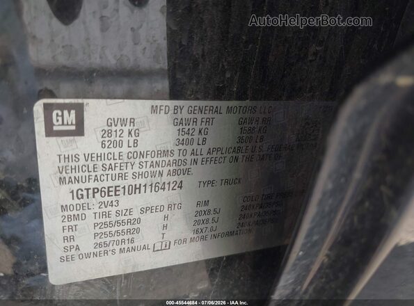 1GTP6EE10H1164124 2017 GMC CANYON Black Engine compartment view