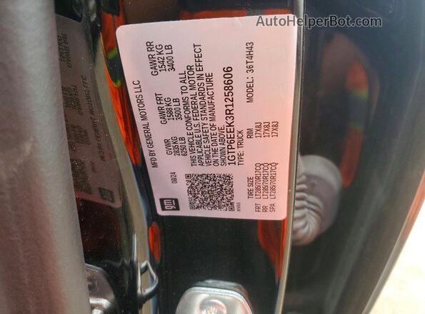 1GTP6EEK3R1258606 2024 GMC CANYON Черный Вид подкапотного пространства