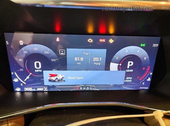 1GTP6FEK3P1217394 2023 GMC CANYON Red Instrument cluster view