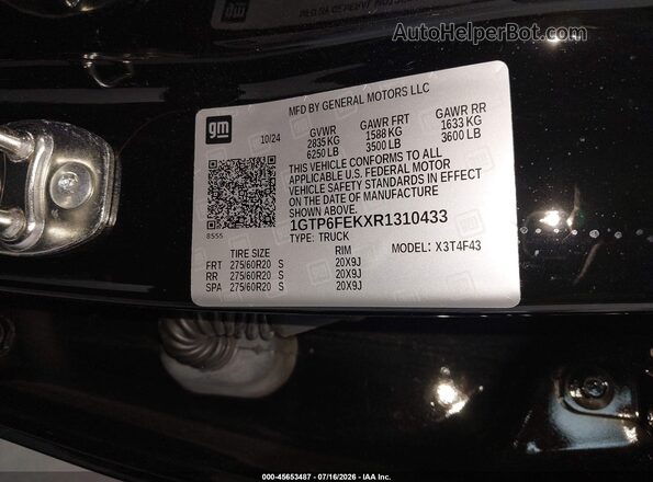 1GTP6FEKXR1310433 2024 GMC CANYON Black Engine compartment view