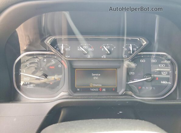 1GTP9EED8KZ154094 2019 GMC SIERRA Charcoal Вид щитка приладів