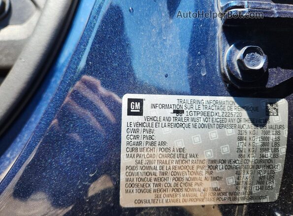 1GTP9EEDXLZ225720 2020 GMC SIERRA Blue Вид наклейки з VIN-кодом