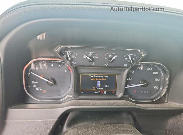 1GTP9EEL7KZ303991 2019 GMC SIERRA White ხელსაწყოთა პანელის ხედი