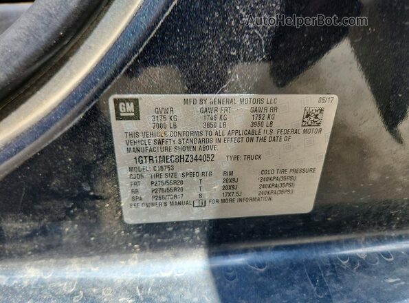 1GTR1MEC8HZ344052 2017 GMC SIERRA Gray Widok komory silnika