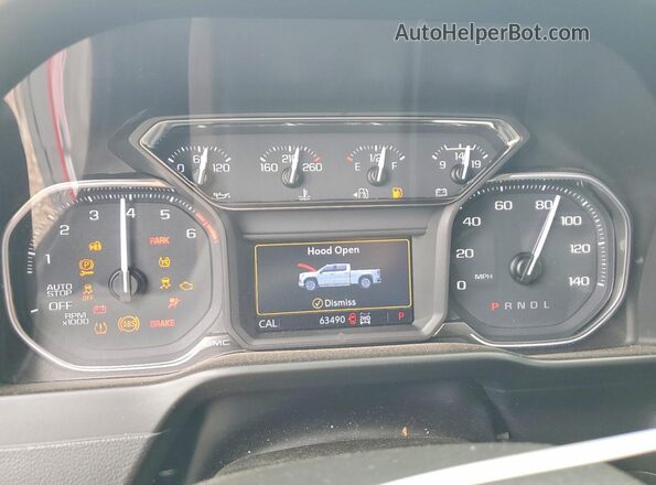 1GTR9BED2MZ146700 2021 GMC SIERRA Красный Вид щитка приборов