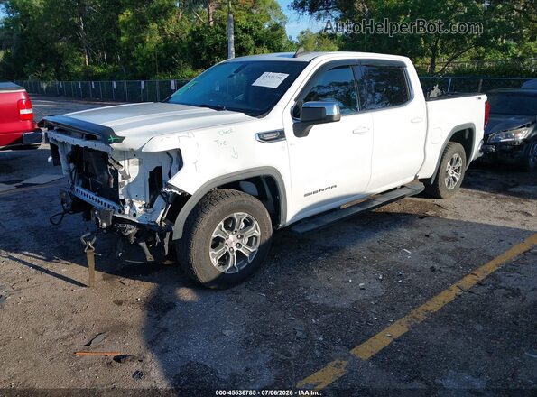 1GTU9BET5MZ177540 2021 GMC SIERRA White წინა მარცხენა ხედი სამი მეოთხედიდან