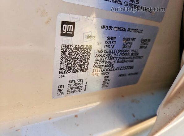 1GTUUGEL4TZ152266 2026 GMC SIERRA Cream Vista del compartimento del motor