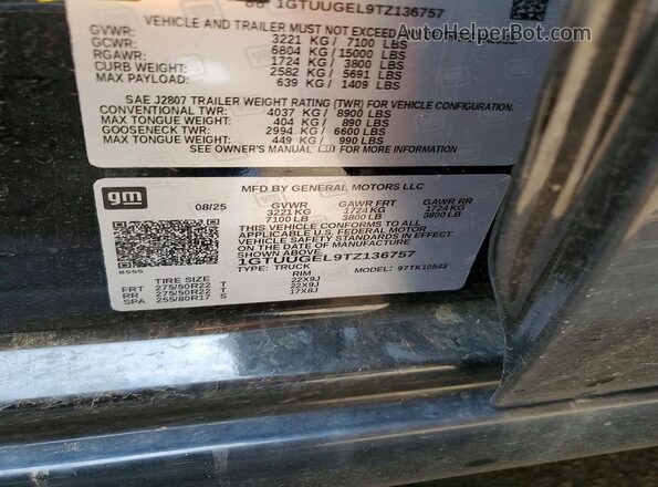 1GTUUGEL9TZ136757 2026 GMC SIERRA Черный Вид подкапотного пространства