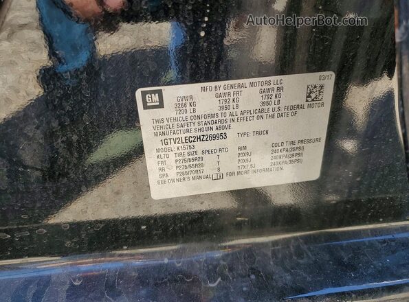1GTV2LEC2HZ269953 2017 GMC SIERRA Black Вид підкапотного простору