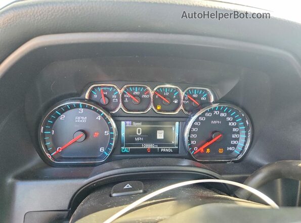 1GTV2MEC0HZ299488 2017 GMC SIERRA White ხელსაწყოთა პანელის ხედი