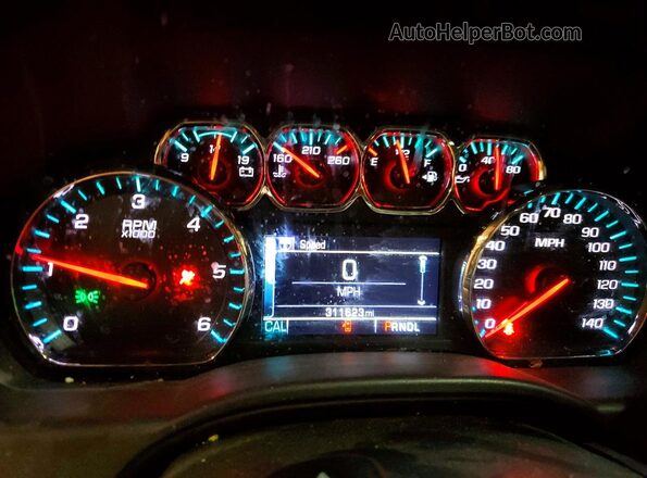 1GTV2MEC3HZ107268 2017 GMC SIERRA Red Instrument cluster view