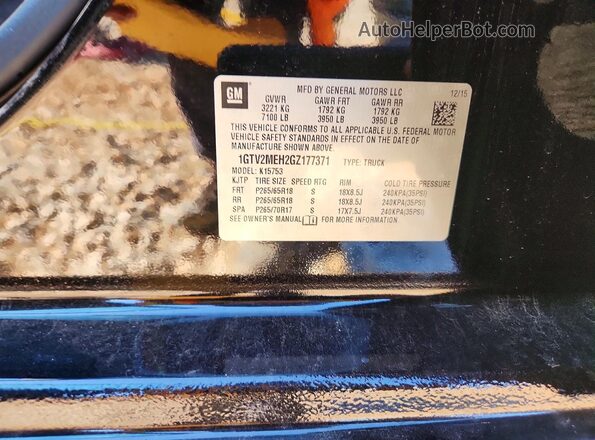 1GTV2MEH2GZ177371 2016 GMC SIERRA Черный Вид подкапотного пространства