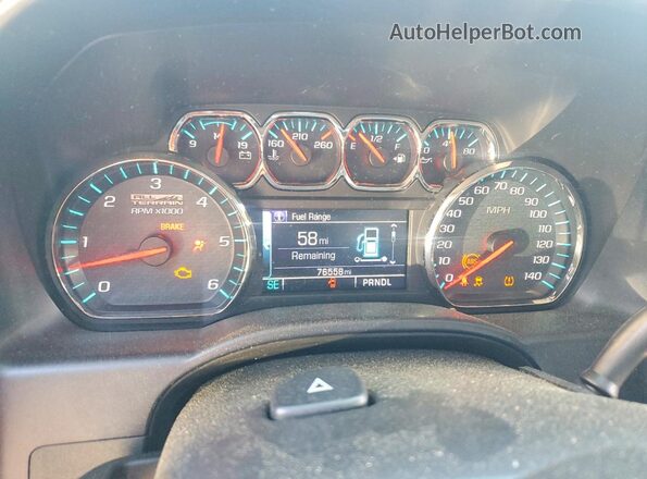 1GTV2NEC8HZ245653 2017 GMC SIERRA Blue Вид щитка приладів