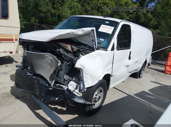 1GTW7AFP3R1165628 2024 GMC SAVANA CARGO White წინა მარცხენა ხედი სამი მეოთხედიდან