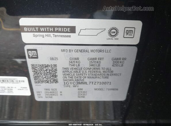 1GYC3MML7TZ710071 2026 CADILLAC VISTIQ Green Շարժիչի բաժամունքի տեսք