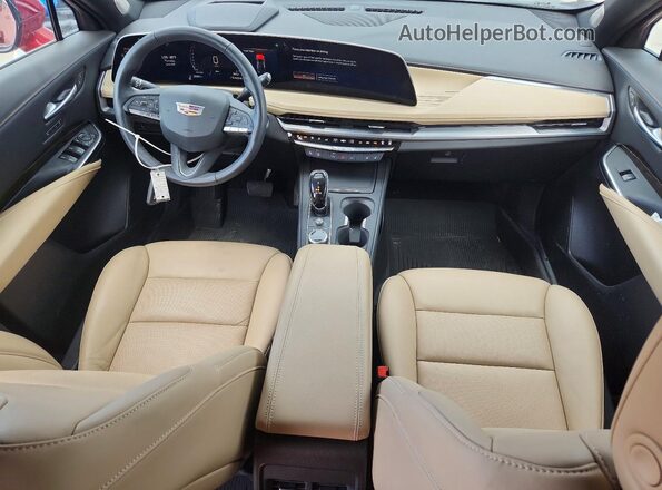 1GYFZCR42RF124055 2024 CADILLAC XT4 Red Dashboard view