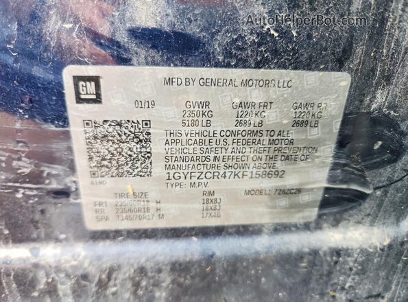 1GYFZCR47KF158692 2019 CADILLAC XT4 Blue Widok komory silnika