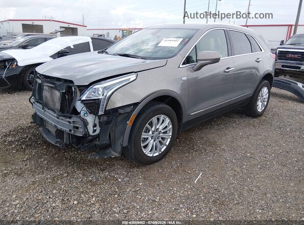 1GYKNARS4KZ111258 2019 CADILLAC XT5 Silver Vista tres cuartos delantera izquierda