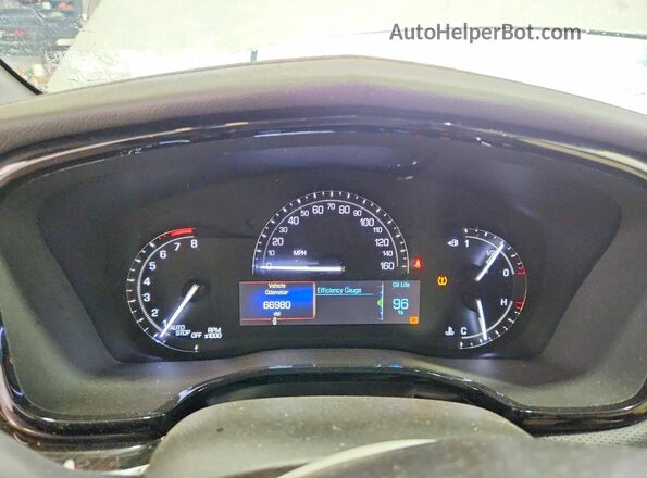 1GYKNBRS0KZ206552 2019 CADILLAC XT5 White ხელსაწყოთა პანელის ხედი