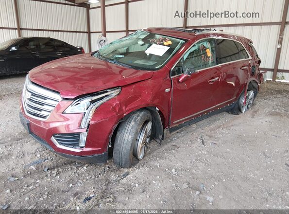 1GYKNDRS9KZ189665 2019 CADILLAC XT5 Red წინა მარცხენა ხედი სამი მეოთხედიდან