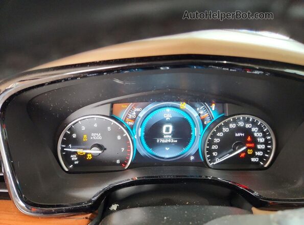 1GYKNFRS3HZ125061 2017 CADILLAC XT5 Черный Вид щитка приборов