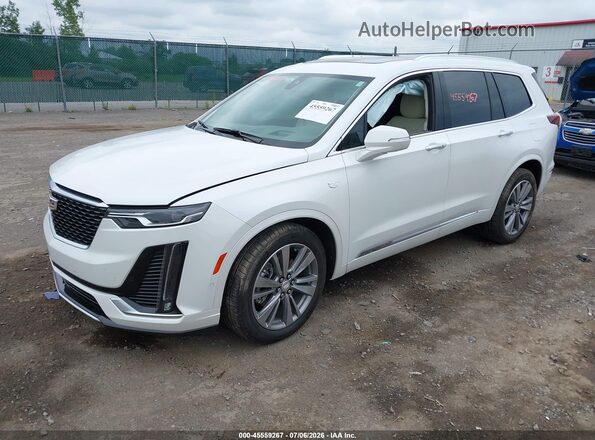 1GYKPCRS6SZ129184 2025 CADILLAC XT6 White Առջևի ձախ երեք քառորդ տեսարան