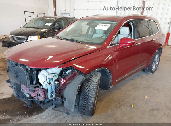 1GYKPCRS7LZ103906 2020 CADILLAC XT6 Red წინა მარცხენა ხედი სამი მეოთხედიდან