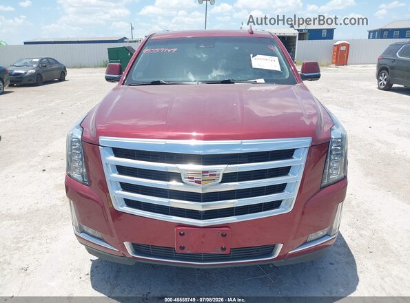 1GYS3BKJ7JR224911 2018 CADILLAC ESCALADE Burgundy Instrument cluster view