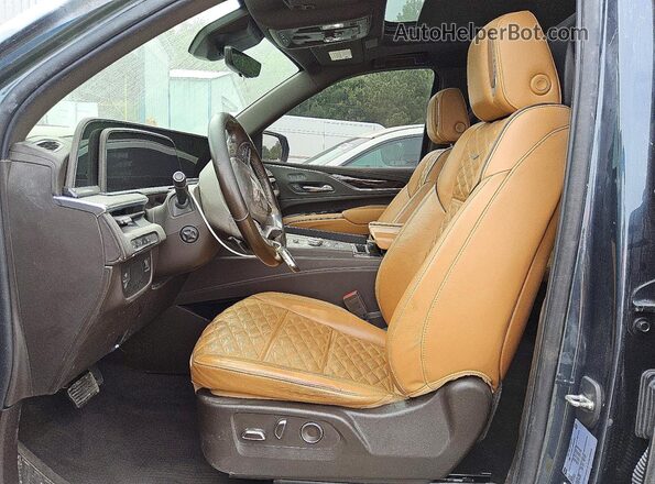 1GYS4BKL2MR486368 2021 CADILLAC ESCALADE Gray წინა სალონის ხედი