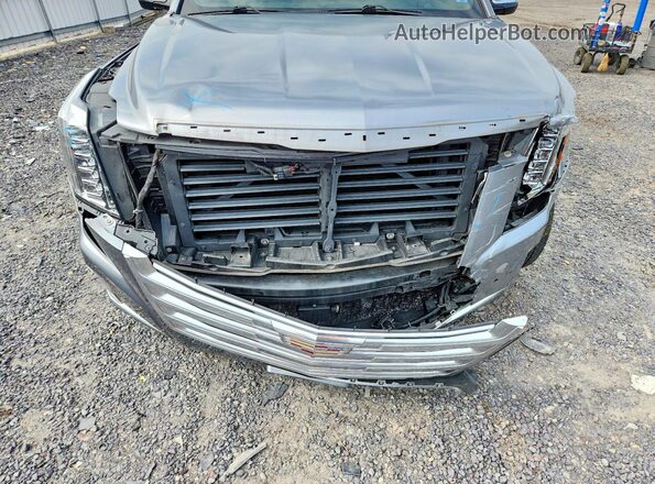 1GYS4KKJ0JR250747 2018 CADILLAC ESCALADE Gray Engine compartment view