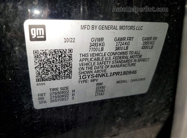 1GYS4NKL1PR180946 2023 CADILLAC ESCALADE Black Widok wnętrza 360 stopni