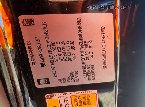1GYS9CRL9SR171237 2025 CADILLAC ESCALADE Black Widok komory silnika