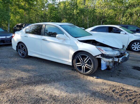 1HGCR2F06HA805000 2017 HONDA ACCORD White Передня права чверть