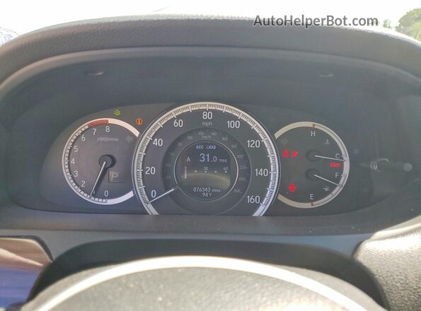 1HGCR2F0XHA088018 2017 HONDA ACCORD White Instrument cluster view