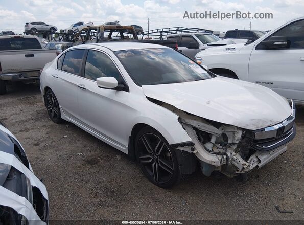 1HGCR2F10HA011909 2017 HONDA ACCORD White უკანა სალონის ხედი