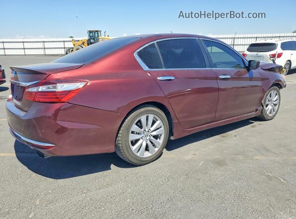 1HGCR2F10HA087582 2017 HONDA ACCORD Maroon Tył prawy